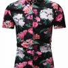 Camisa Floral Slim Fit Moda Verão MultiColores C010