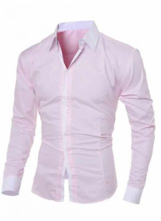 Capa Camisa Manga Longa Elegante de Alta Qualidade Rosa C006