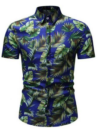 Camisa Florida Havaianas Primavera Verão Azul C020