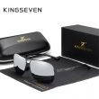 Óculos KingSeven Polarizado HD Preto Prata Original Aviador Mirror