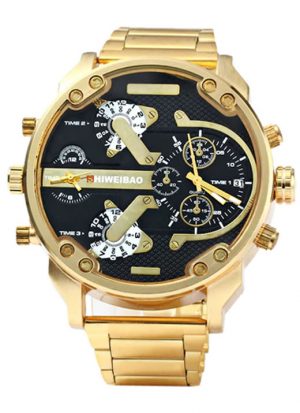 Relógio Shiweibao Luxo Douardo Preto Masculino Homem D3137