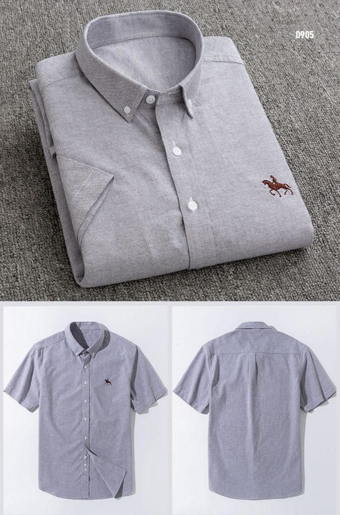 Camisa Algodão Oxford - Cinza